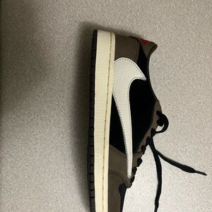 Stylish Black and Brown Sneakers with White Detail